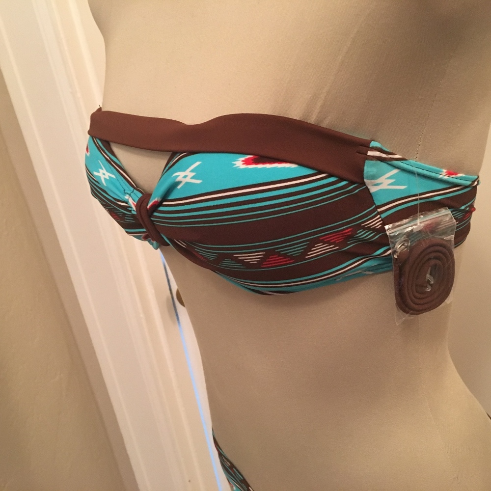 NWT Marci Brown Two piece Southwestern Bikini - Picture 2 of 6
